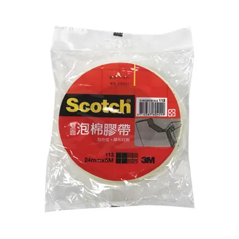 3M Scotch 113雙面泡棉膠帶24mm*5M